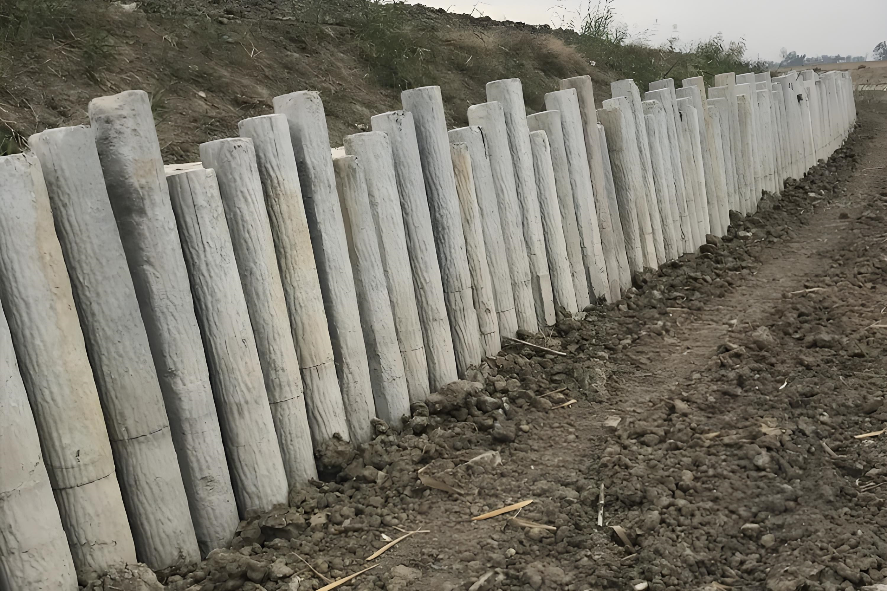 云南水泥樁施工專業(yè)施工隊-挖機打仿木樁怎么打？